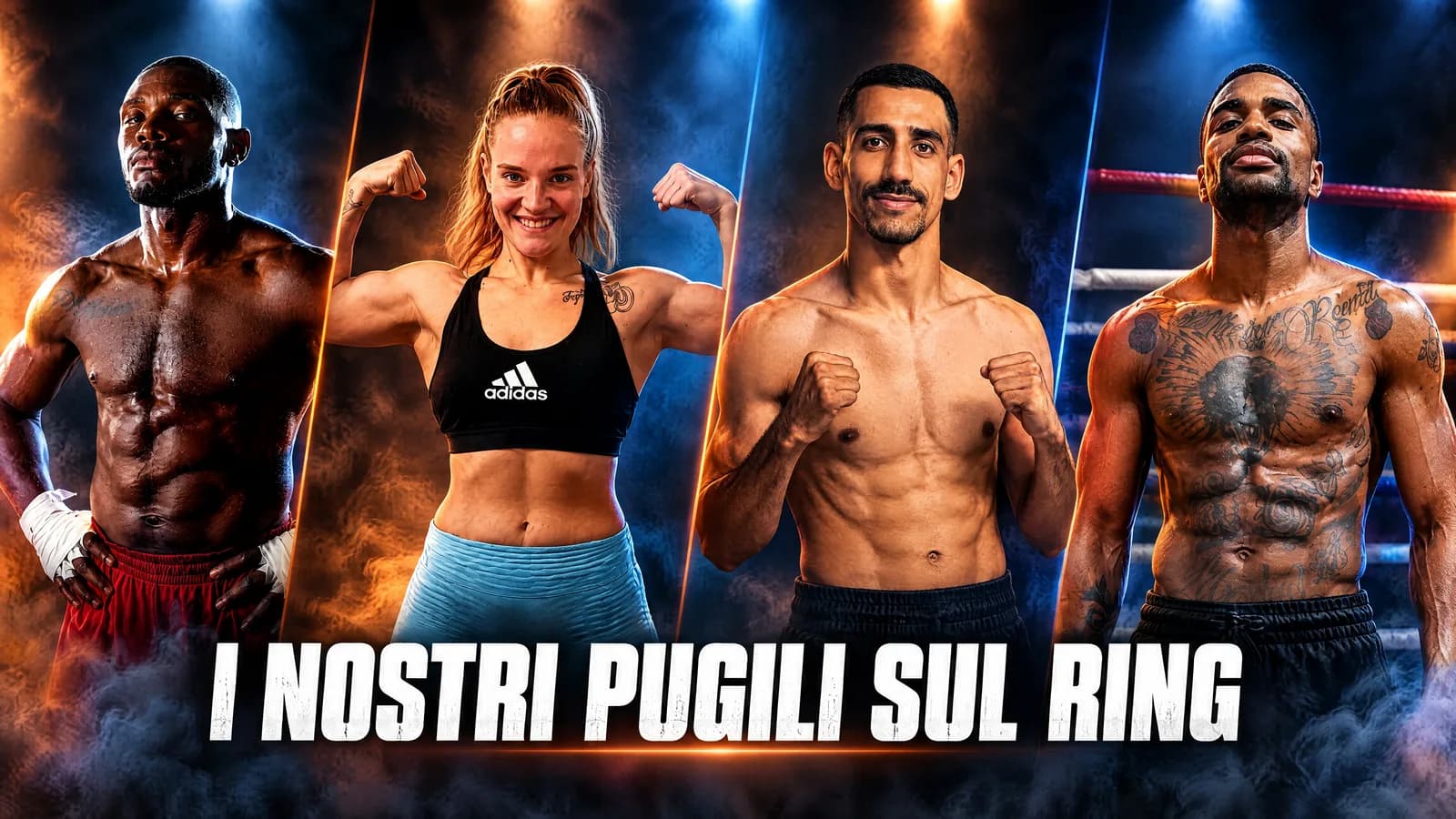 QUATTRO PUGILI, QUATTRO RING, UNA SOLA BANDIERA