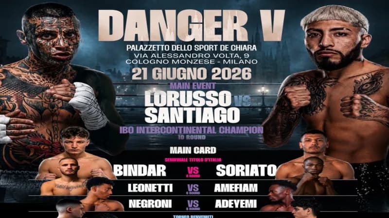 Boxe a Cologno Monzese: Lorusso-Santiago e Bindar protagonisti il 21 giugno