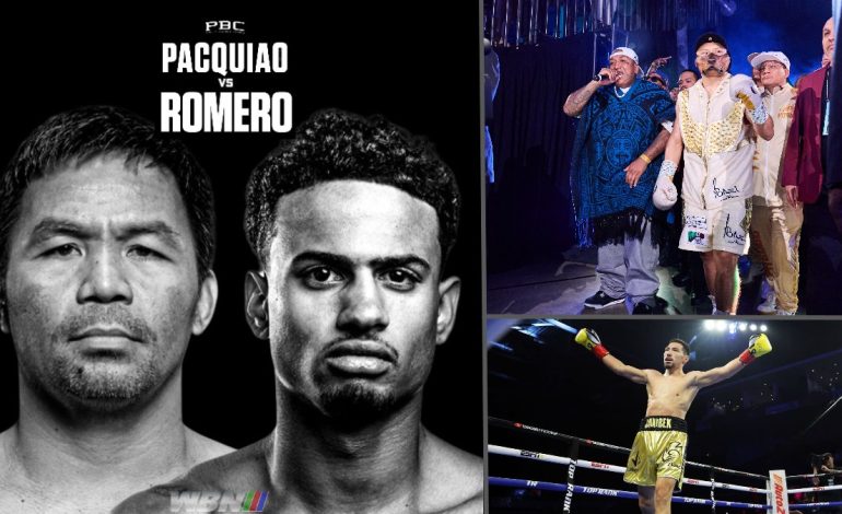 Pacquiao vs Romero: la leggenda sfida l’età a 47 anni per entrare nella storia
