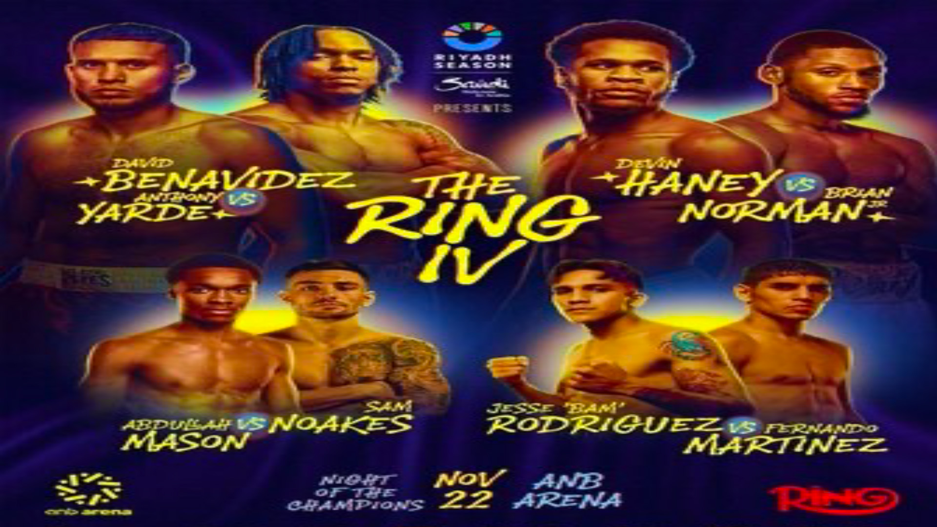 La Notte dei Campioni Riad 2025: Rodriguez, Benavidez, Haney